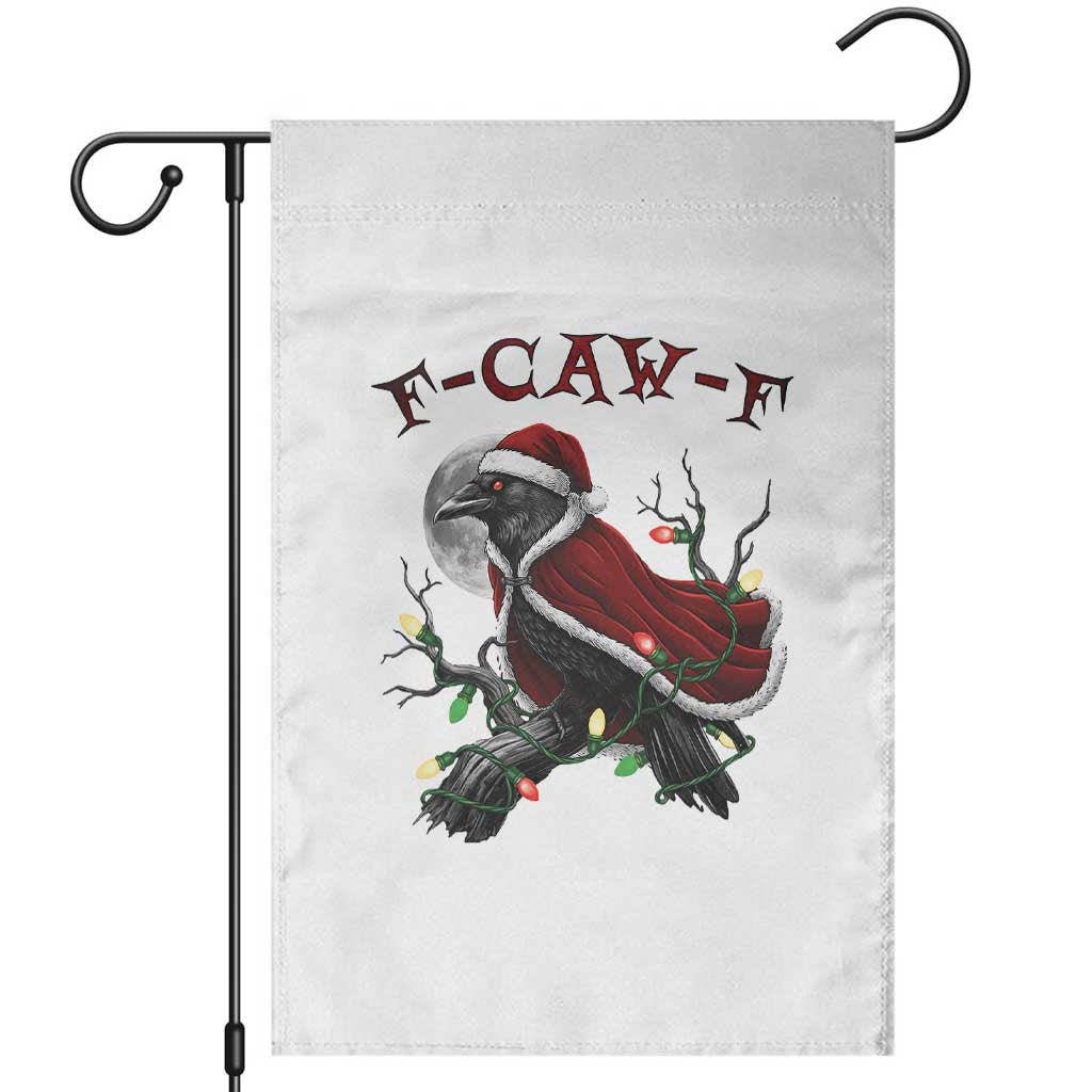 F Caw F Raven Sarcastic Joke Garden Flag Holiday Gag Gift - Wonder Print Shop