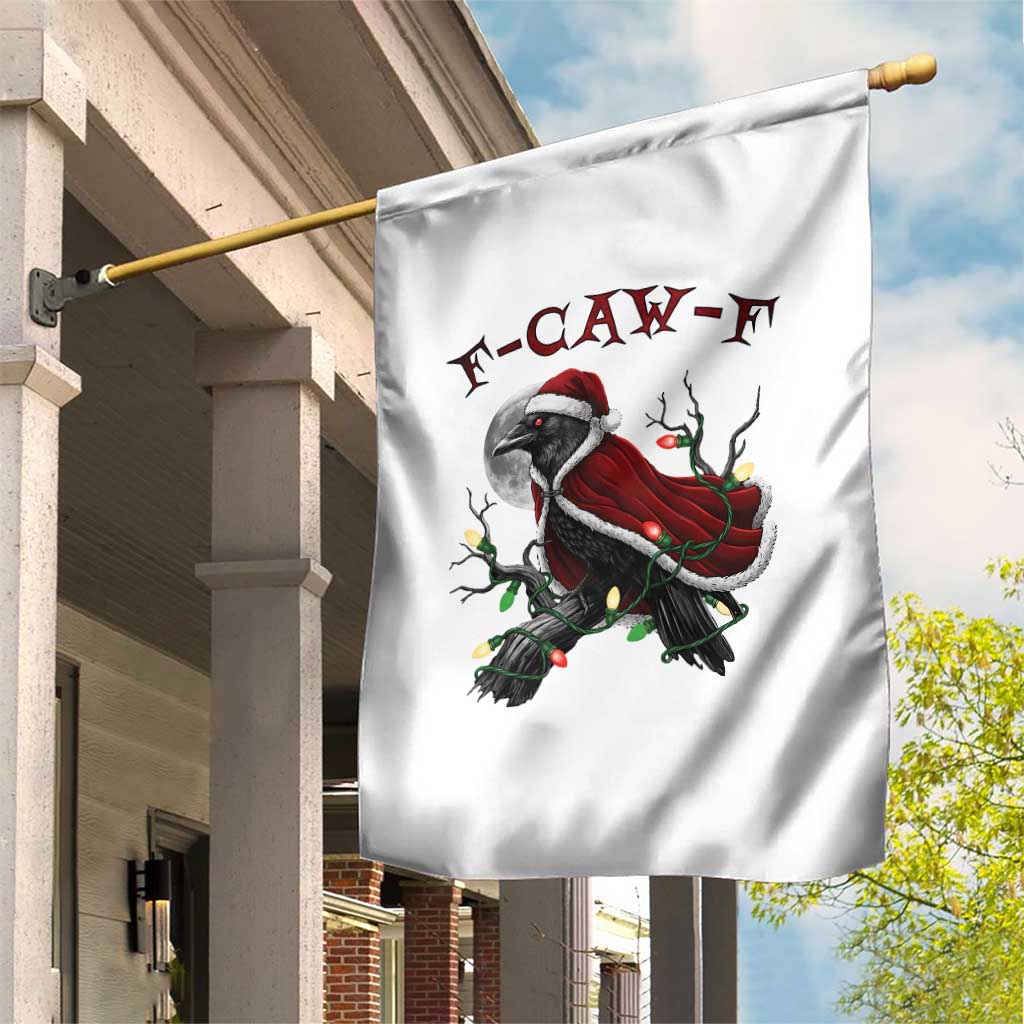 F Caw F Raven Sarcastic Joke Garden Flag Holiday Gag Gift - Wonder Print Shop