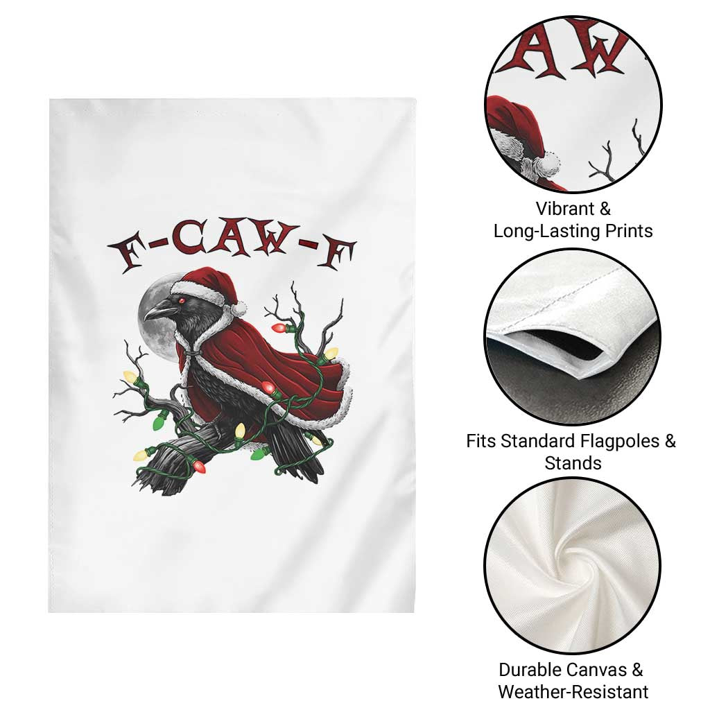 F Caw F Raven Sarcastic Joke Garden Flag Holiday Gag Gift - Wonder Print Shop