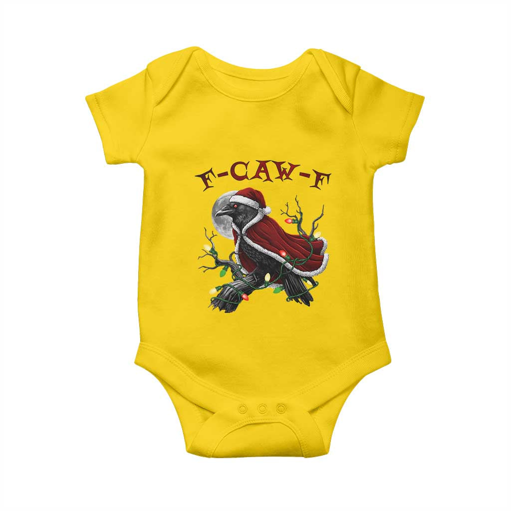 F Caw F Raven Sarcastic Joke Baby Onesie Holiday Gag Gift - Wonder Print Shop