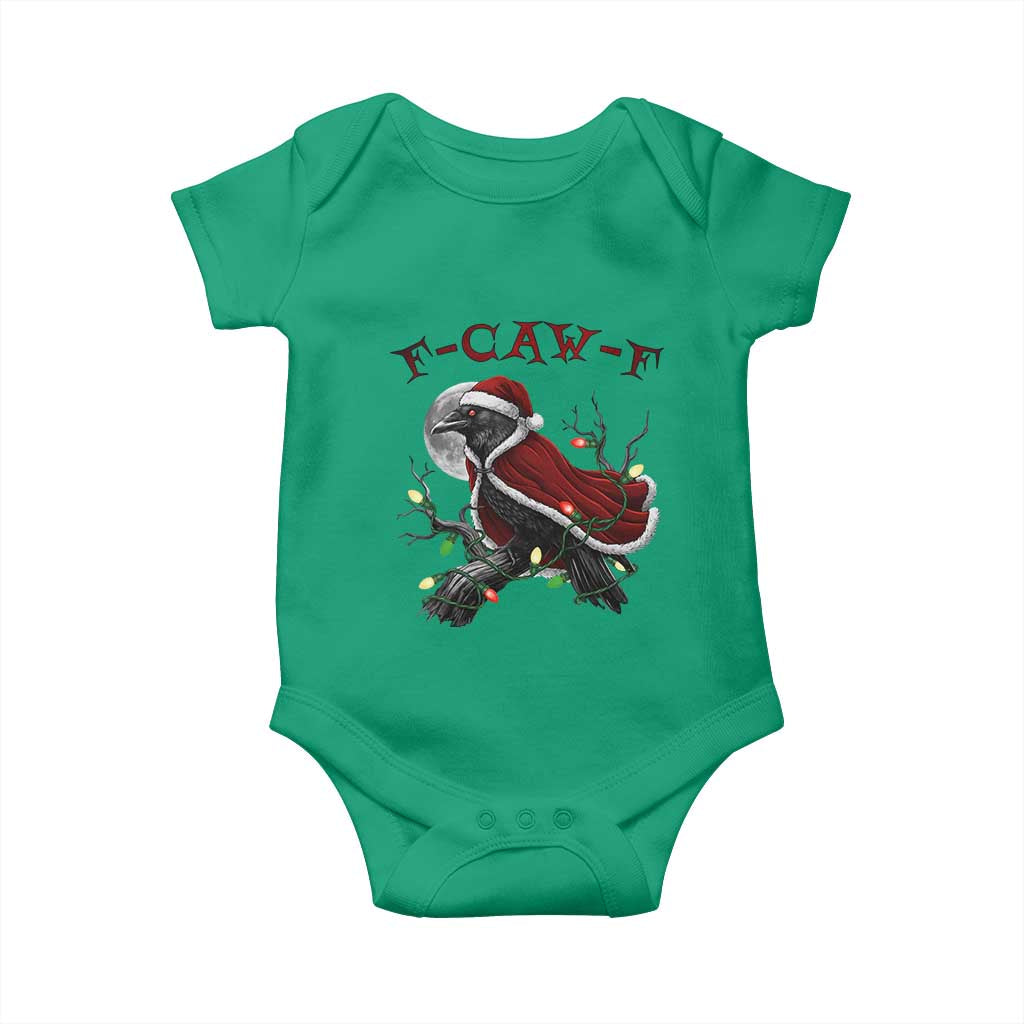 F Caw F Raven Sarcastic Joke Baby Onesie Holiday Gag Gift - Wonder Print Shop