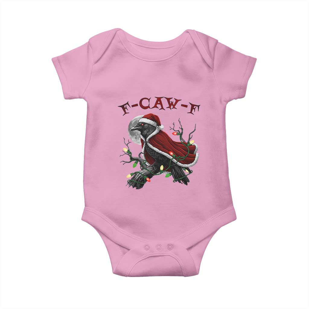 F Caw F Raven Sarcastic Joke Baby Onesie Holiday Gag Gift - Wonder Print Shop