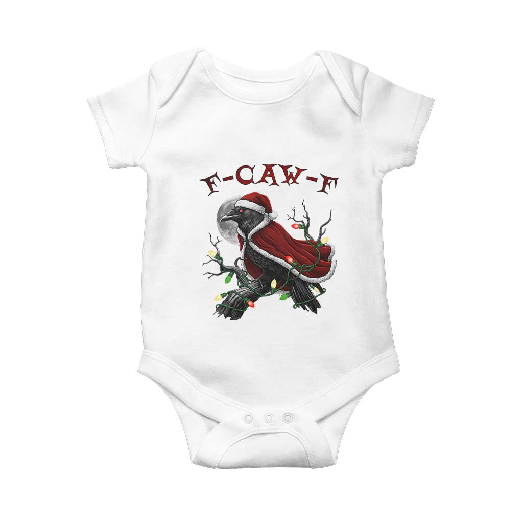 F Caw F Raven Sarcastic Joke Baby Onesie Holiday Gag Gift - Wonder Print Shop