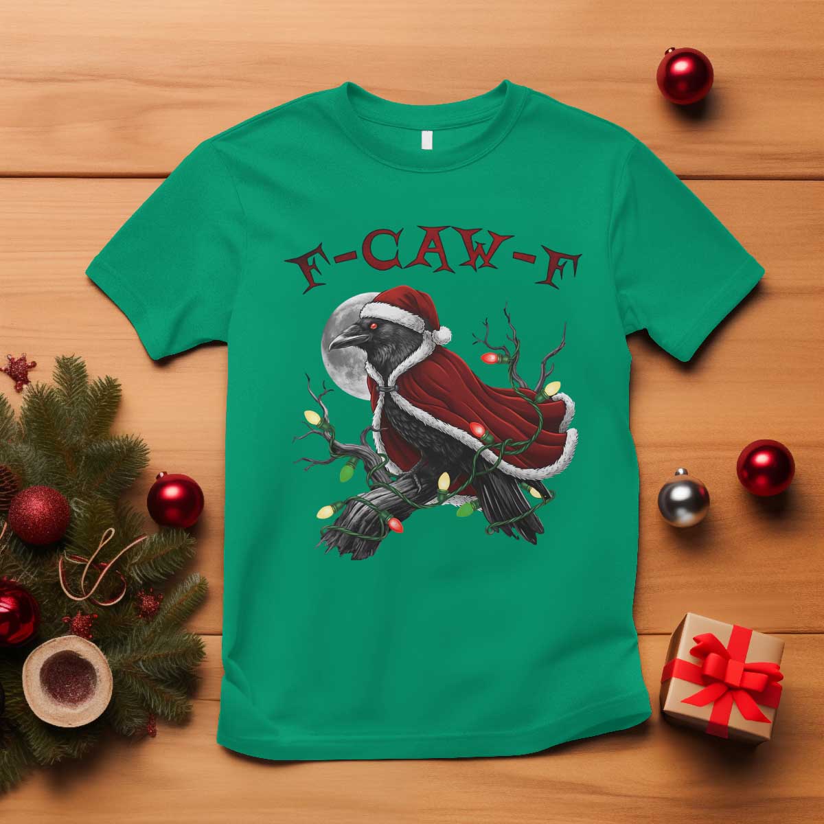 F Caw F Raven Sarcastic Joke T Shirt Holiday Gag Gift - Wonder Print Shop