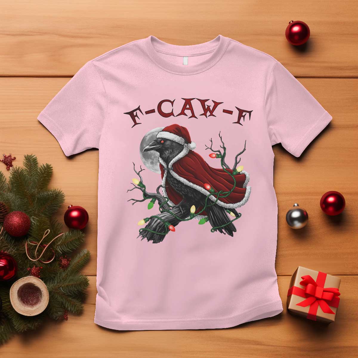 F Caw F Raven Sarcastic Joke T Shirt Holiday Gag Gift - Wonder Print Shop