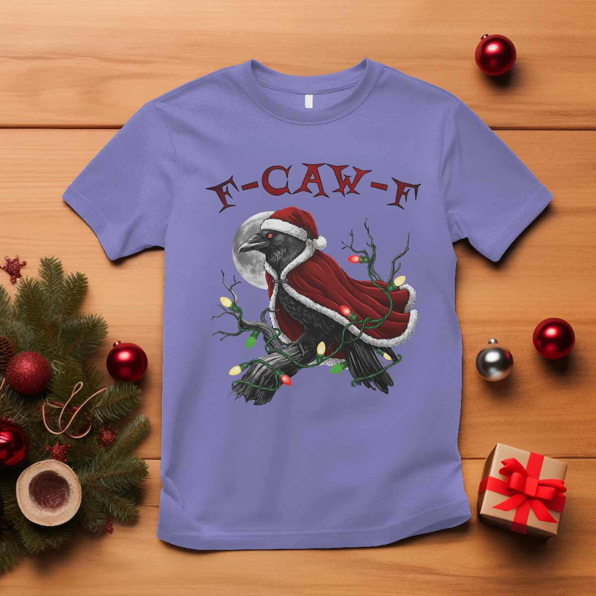 F Caw F Raven Sarcastic Joke T Shirt Holiday Gag Gift - Wonder Print Shop