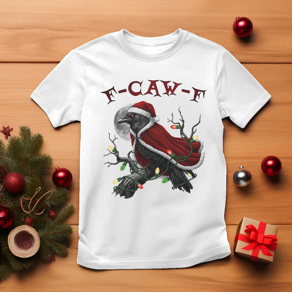 F Caw F Raven Sarcastic Joke T Shirt Holiday Gag Gift - Wonder Print Shop