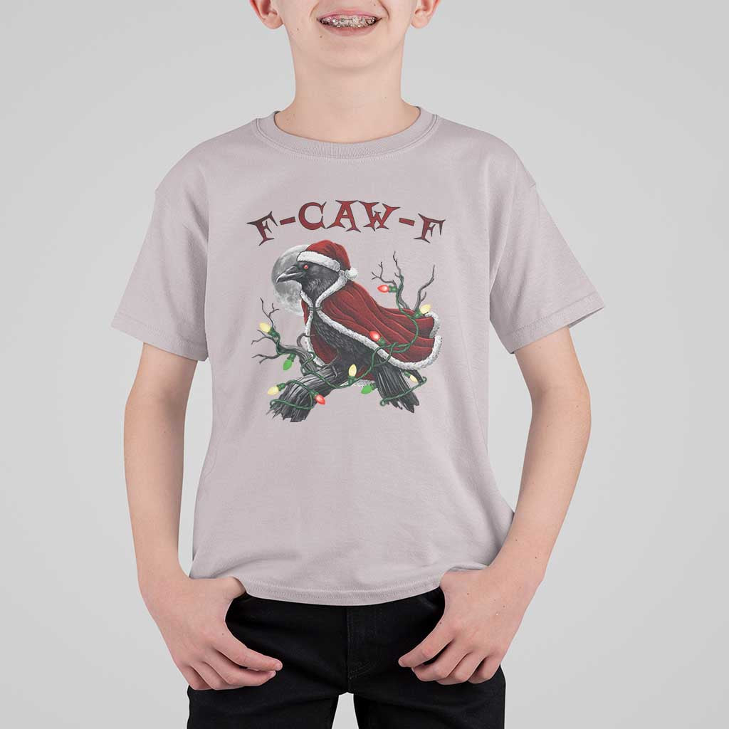 F Caw F Raven Sarcastic Joke T Shirt For Kid Holiday Gag Gift - Wonder Print Shop