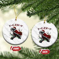 F Caw F Raven Sarcastic Joke Ceramic Ornament Holiday Gag Gift - Wonder Print Shop