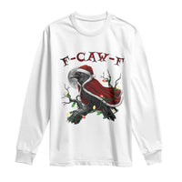 F Caw F Raven Sarcastic Joke Long Sleeve Shirt Holiday Gag Gift - Wonder Print Shop