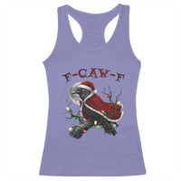 F Caw F Raven Sarcastic Joke Racerback Tank Top Holiday Gag Gift - Wonder Print Shop
