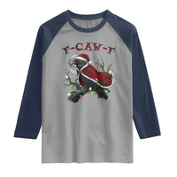 F Caw F Raven Sarcastic Joke Raglan Shirt Holiday Gag Gift - Wonder Print Shop
