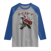 F Caw F Raven Sarcastic Joke Raglan Shirt Holiday Gag Gift - Wonder Print Shop