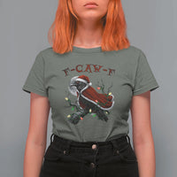 F Caw F Raven Sarcastic Joke T Shirt For Women Holiday Gag Gift - Wonder Print Shop