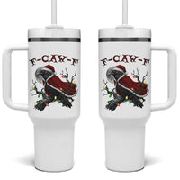 F Caw F Raven Sarcastic Joke Tumbler With Handle Holiday Gag Gift - Wonder Print Shop