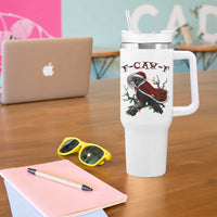 F Caw F Raven Sarcastic Joke Tumbler With Handle Holiday Gag Gift - Wonder Print Shop