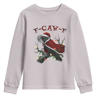 F Caw F Raven Sarcastic Joke Youth Sweatshirt Holiday Gag Gift - Wonder Print Shop