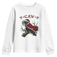 F Caw F Raven Sarcastic Joke Youth Sweatshirt Holiday Gag Gift - Wonder Print Shop