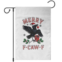 Merry F Caw F Raven Lover Garden Flag Funny Holidays Gift - Wonder Print Shop