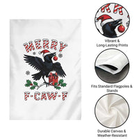 Merry F Caw F Raven Lover Garden Flag Funny Holidays Gift - Wonder Print Shop