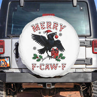 Merry F Caw F Raven Lover Spare Tire Cover Funny Holidays Gift - Wonder Print Shop