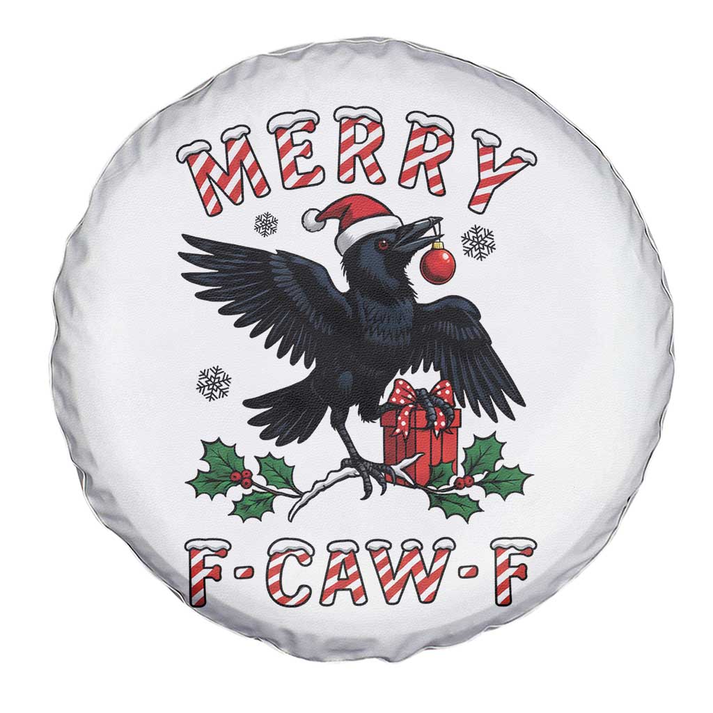 Merry F Caw F Raven Lover Spare Tire Cover Funny Holidays Gift - Wonder Print Shop