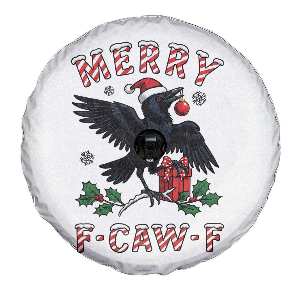 Merry F Caw F Raven Lover Spare Tire Cover Funny Holidays Gift - Wonder Print Shop
