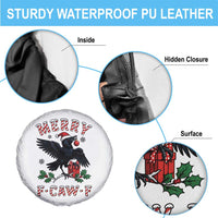 Merry F Caw F Raven Lover Spare Tire Cover Funny Holidays Gift - Wonder Print Shop