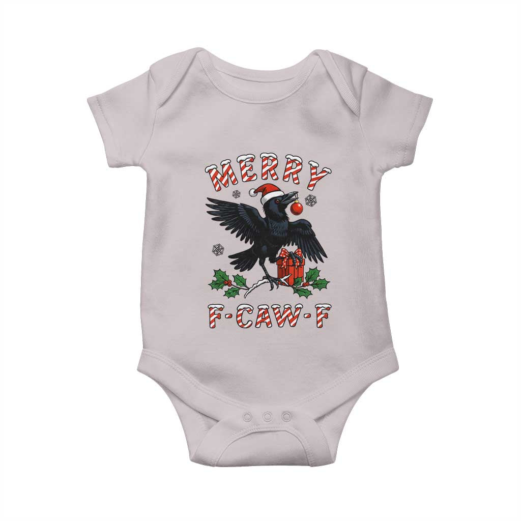 Merry F Caw F Raven Lover Baby Onesie Funny Holidays Gift - Wonder Print Shop