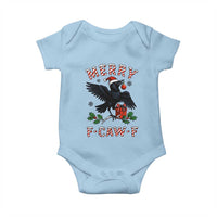 Merry F Caw F Raven Lover Baby Onesie Funny Holidays Gift - Wonder Print Shop
