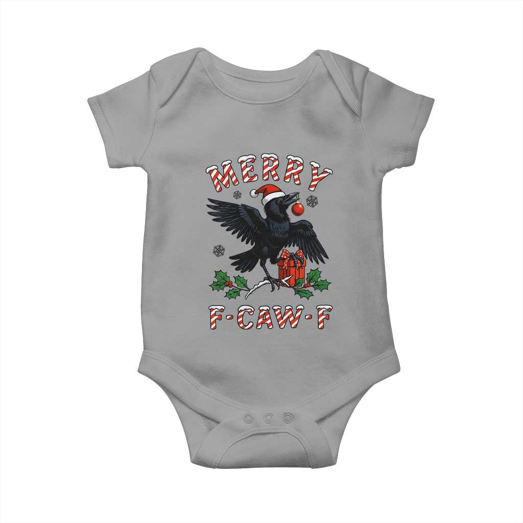 Merry F Caw F Raven Lover Baby Onesie Funny Holidays Gift - Wonder Print Shop