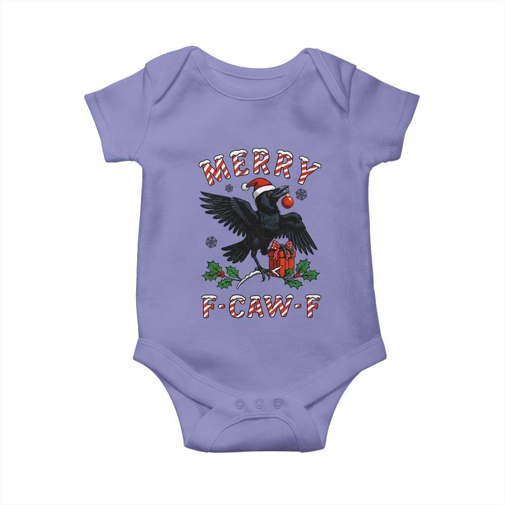 Merry F Caw F Raven Lover Baby Onesie Funny Holidays Gift - Wonder Print Shop