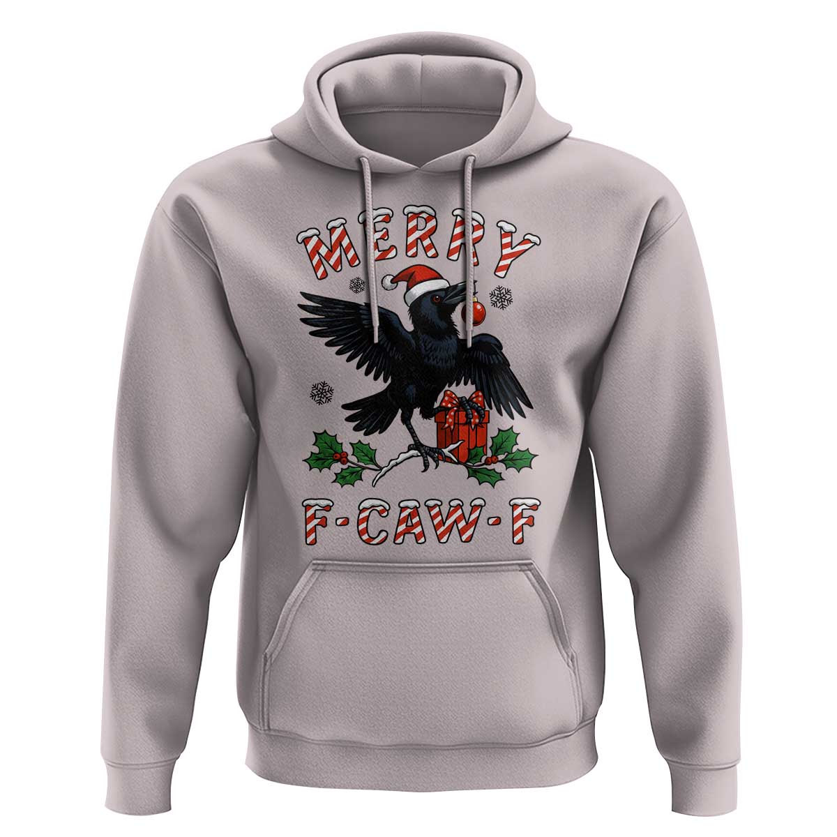 Merry F Caw F Raven Lover Hoodie Funny Holidays Gift - Wonder Print Shop