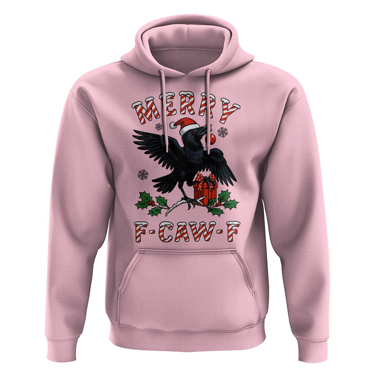 Merry F Caw F Raven Lover Hoodie Funny Holidays Gift - Wonder Print Shop