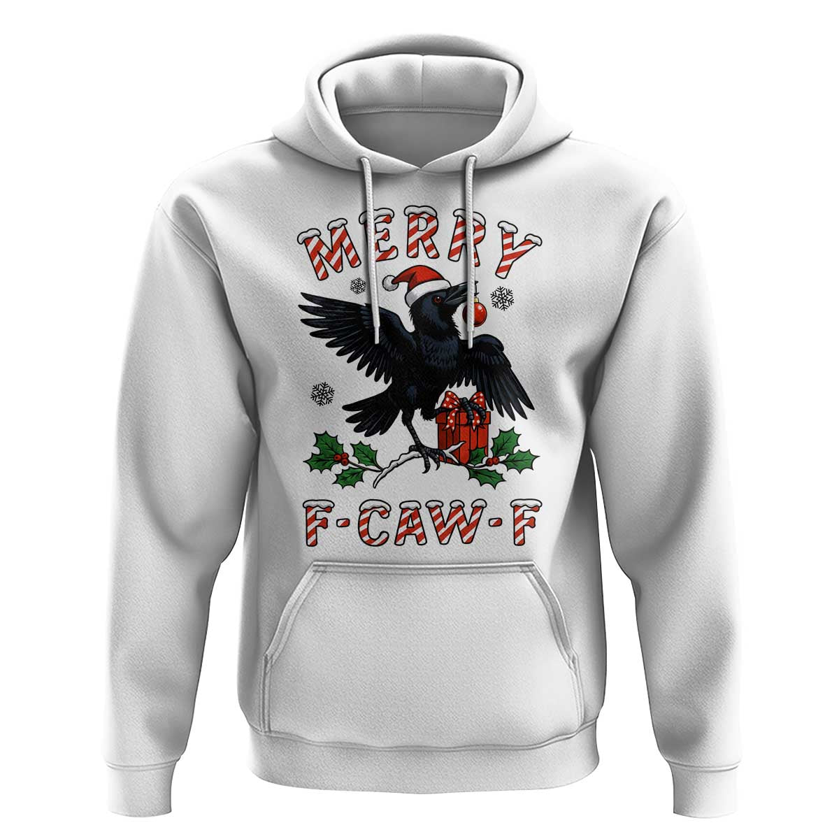 Merry F Caw F Raven Lover Hoodie Funny Holidays Gift - Wonder Print Shop