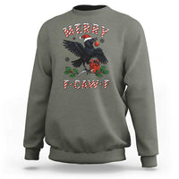 Merry F Caw F Raven Lover Sweatshirt Funny Holidays Gift - Wonder Print Shop