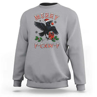 Merry F Caw F Raven Lover Sweatshirt Funny Holidays Gift - Wonder Print Shop