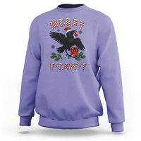 Merry F Caw F Raven Lover Sweatshirt Funny Holidays Gift - Wonder Print Shop