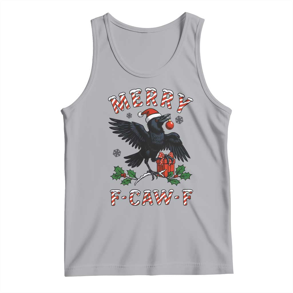 Merry F Caw F Raven Lover Tank Top Funny Holidays Gift - Wonder Print Shop