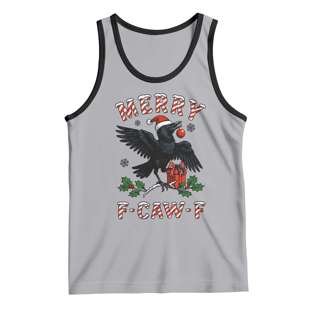Merry F Caw F Raven Lover Tank Top Funny Holidays Gift - Wonder Print Shop