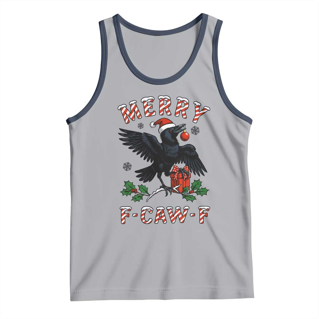Merry F Caw F Raven Lover Tank Top Funny Holidays Gift - Wonder Print Shop