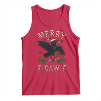 Merry F Caw F Raven Lover Tank Top Funny Holidays Gift - Wonder Print Shop