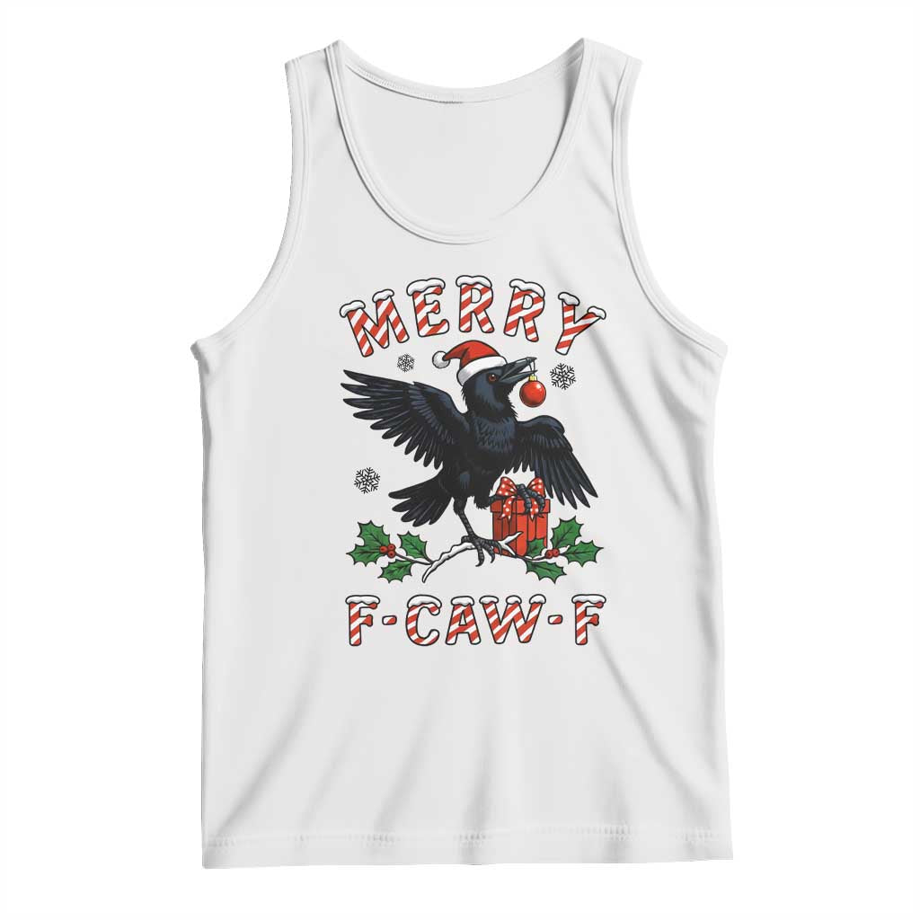 Merry F Caw F Raven Lover Tank Top Funny Holidays Gift - Wonder Print Shop