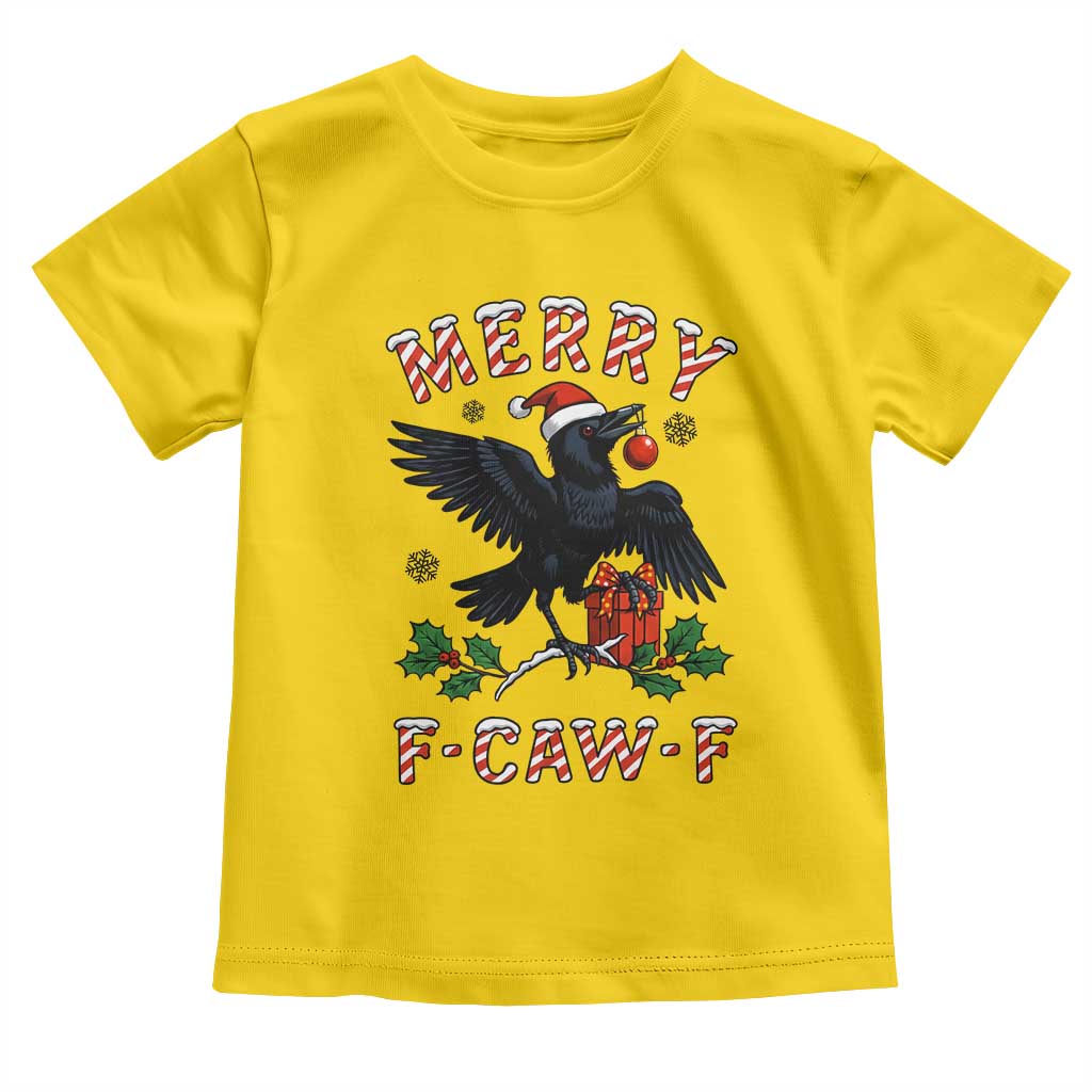 Merry F Caw F Raven Lover Toddler T Shirt Funny Holidays Gift - Wonder Print Shop