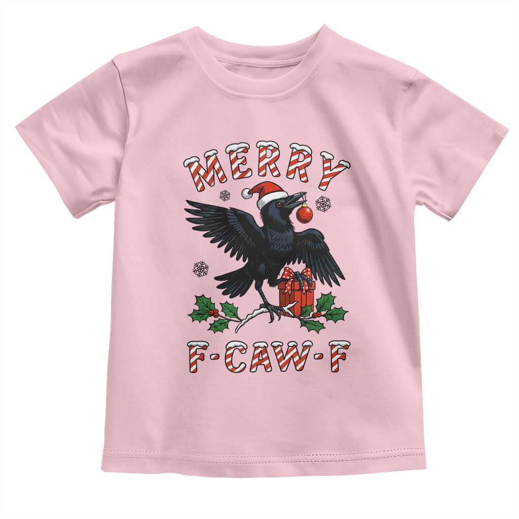 Merry F Caw F Raven Lover Toddler T Shirt Funny Holidays Gift - Wonder Print Shop