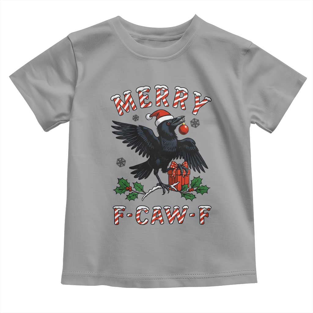 Merry F Caw F Raven Lover Toddler T Shirt Funny Holidays Gift - Wonder Print Shop
