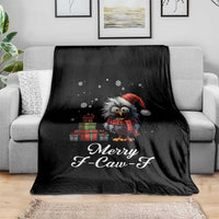 Merry F Caw F Raven Lover Throw Blanket Funny Christmas Gift - Wonder Print Shop
