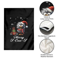 Merry F Caw F Raven Lover Garden Flag Funny Christmas Gift - Wonder Print Shop