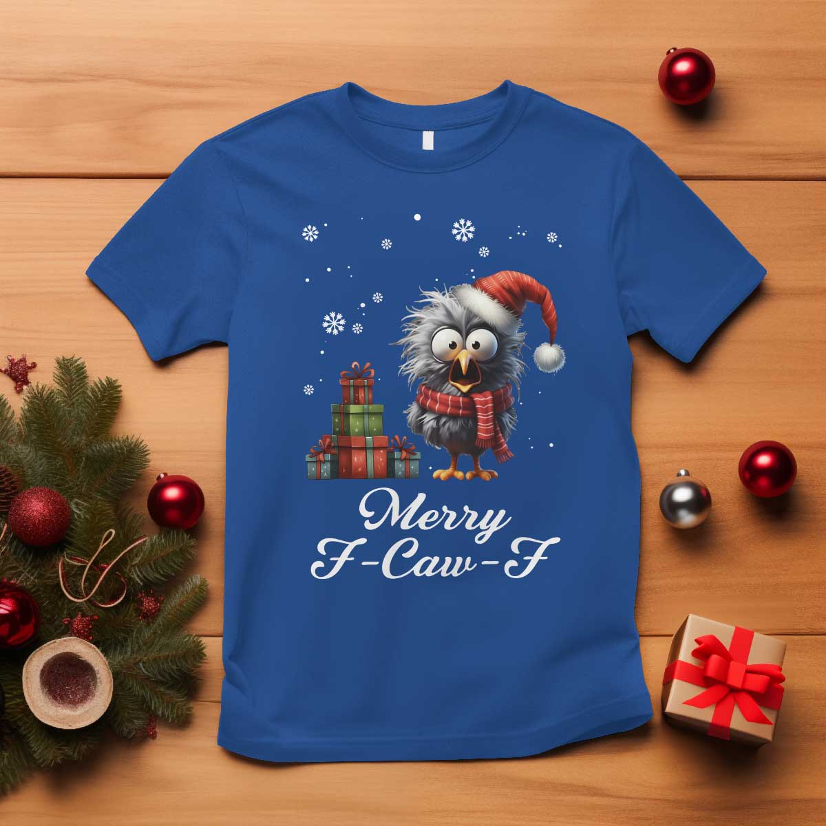 Merry F Caw F Raven Lover T Shirt Funny Christmas Gift - Wonder Print Shop