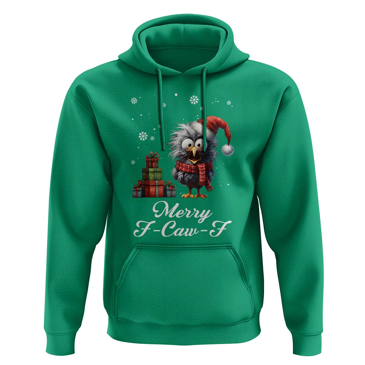 Merry F Caw F Raven Lover Hoodie Funny Christmas Gift - Wonder Print Shop
